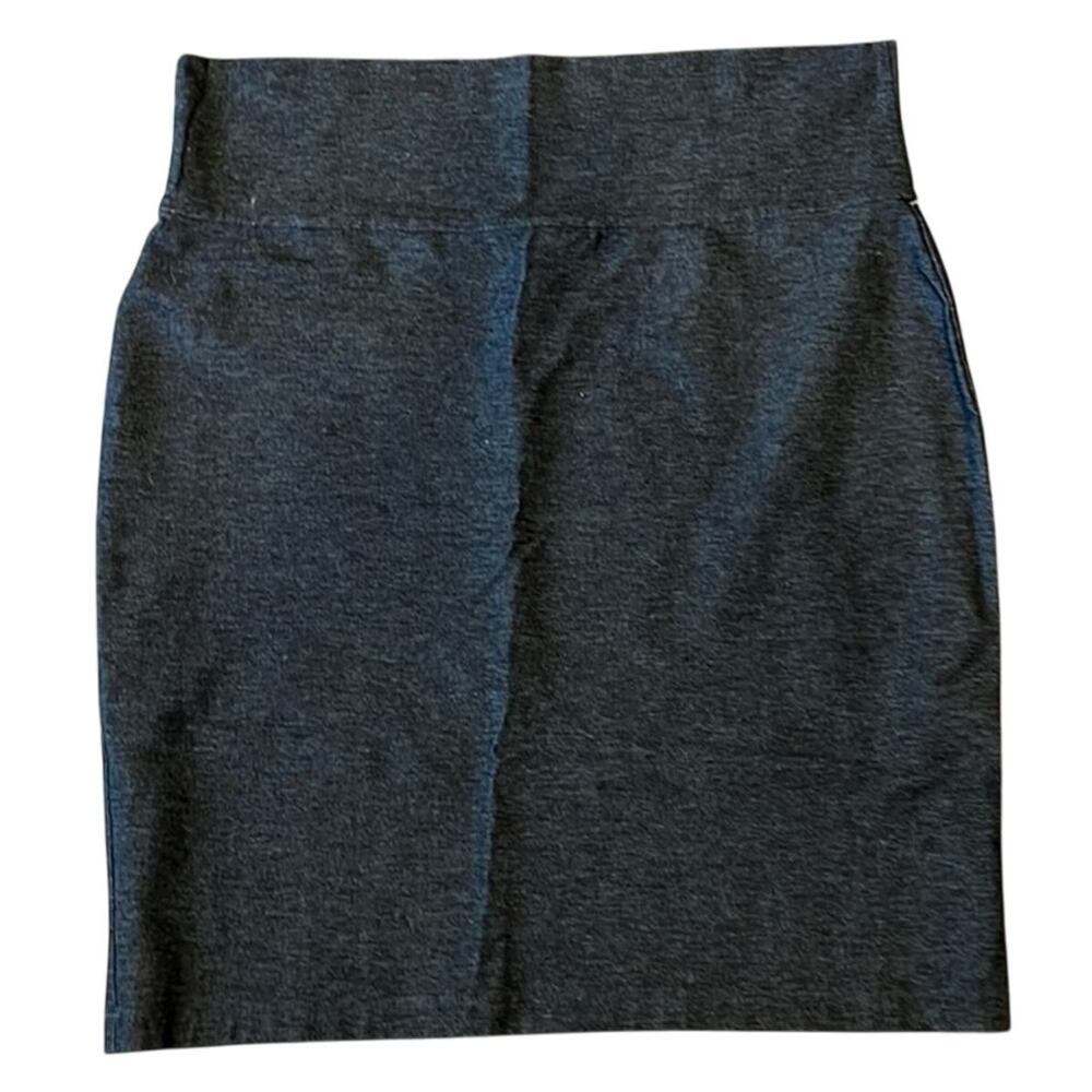 Eileen Fisher Women's Stretch Pull On Pencil Skirt Heather Charcoal Gray Size L